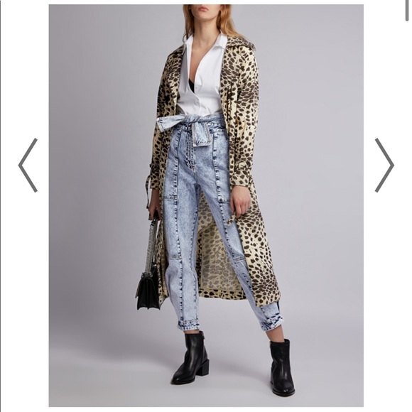 Sea New York Leopard Print Trench Coat